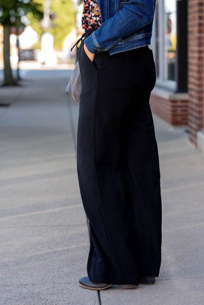 Perfect Fit Relaxed Tie Waist Pants - Betsey's Boutique Shop -