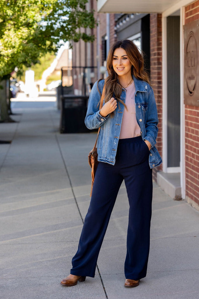 Perfect Fit Relaxed Tie Waist Pants - Betsey's Boutique Shop -