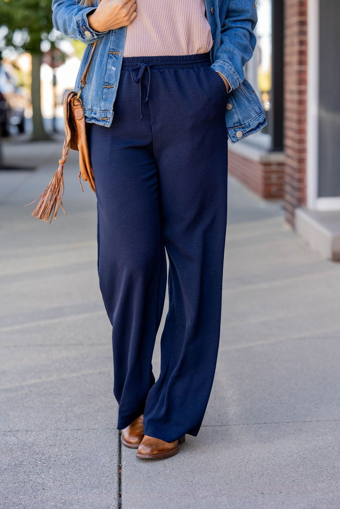 Perfect Fit Relaxed Tie Waist Pants - Betsey's Boutique Shop -