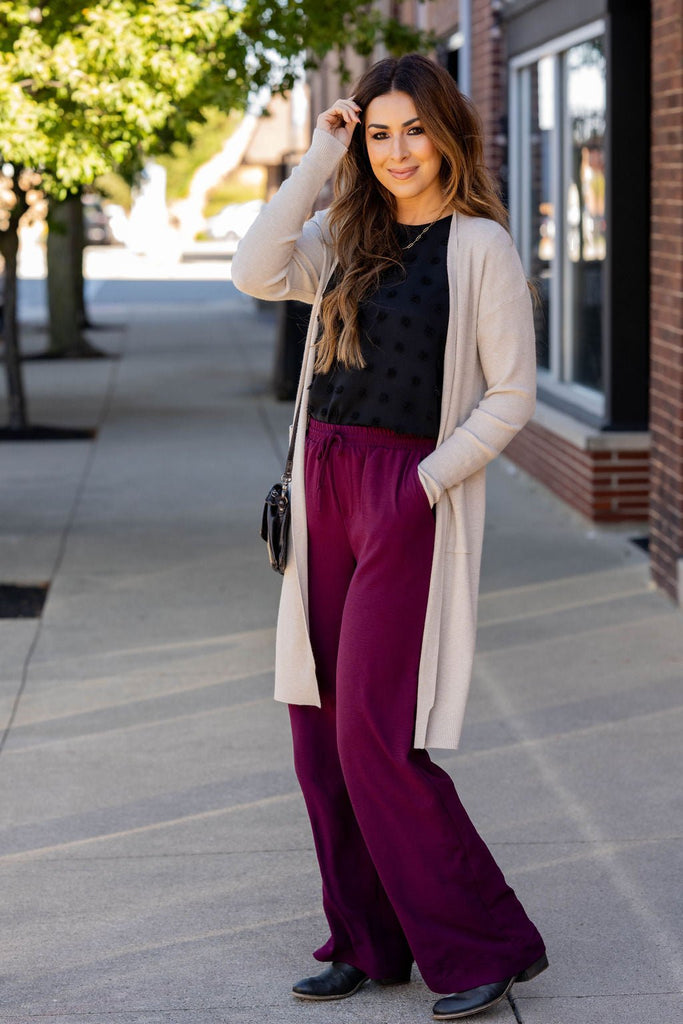 Perfect Fit Relaxed Tie Waist Pants - Betsey's Boutique Shop -