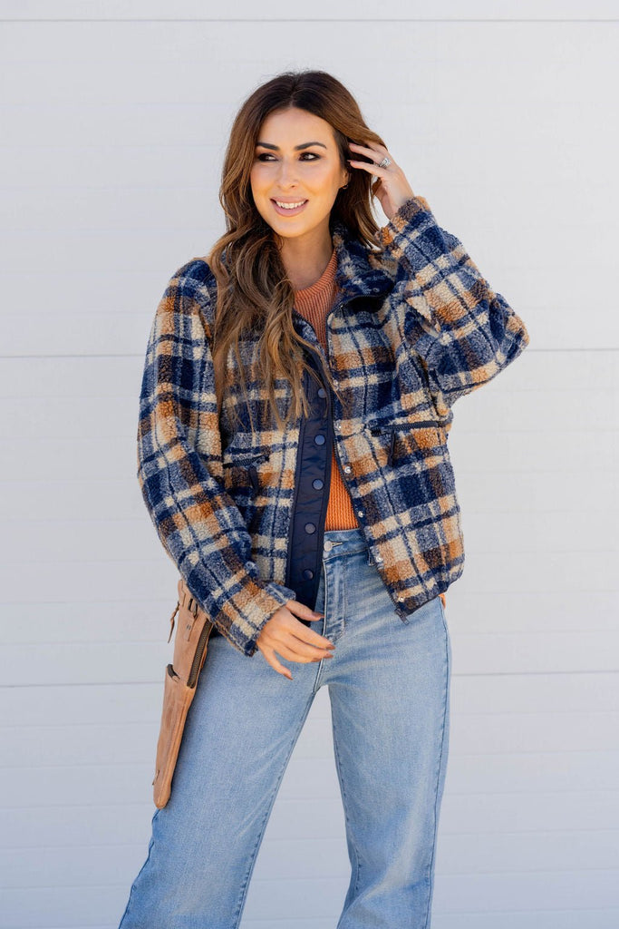 Blessings Plush Plaid Shacket - Betsey's Boutique Shop -