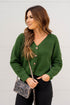 Knit Button Accented Cardigan