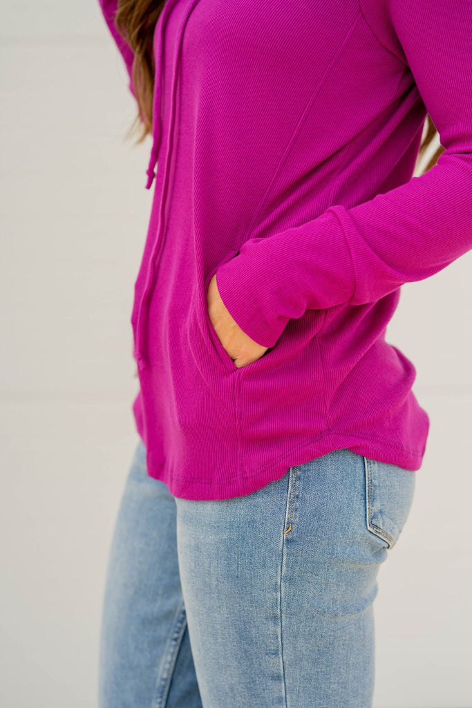 Lightly Ribbed Cowl Neck Sweatshirt - Betsey's Boutique Shop -