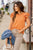 Heavily Ribbed Dual Flutter Sleeve Tee - Betsey's Boutique Shop -