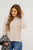 Ribbed Trim Raw Stitched Sweater - Betsey's Boutique Shop -