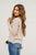 Ribbed Trim Raw Stitched Sweater - Betsey's Boutique Shop -