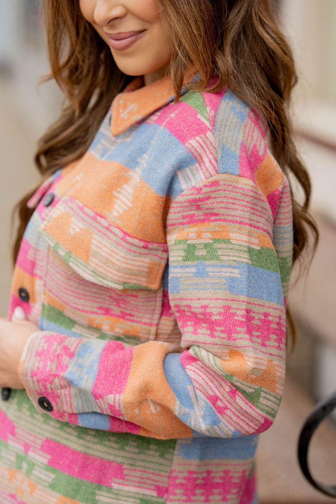 Aztec Shacket - Betsey's Boutique Shop -