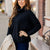 Waffled Turtleneck Sweater Tee
