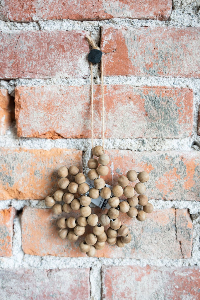 Wood Beaded Snowflake Ornaments - Betsey's Boutique Shop -