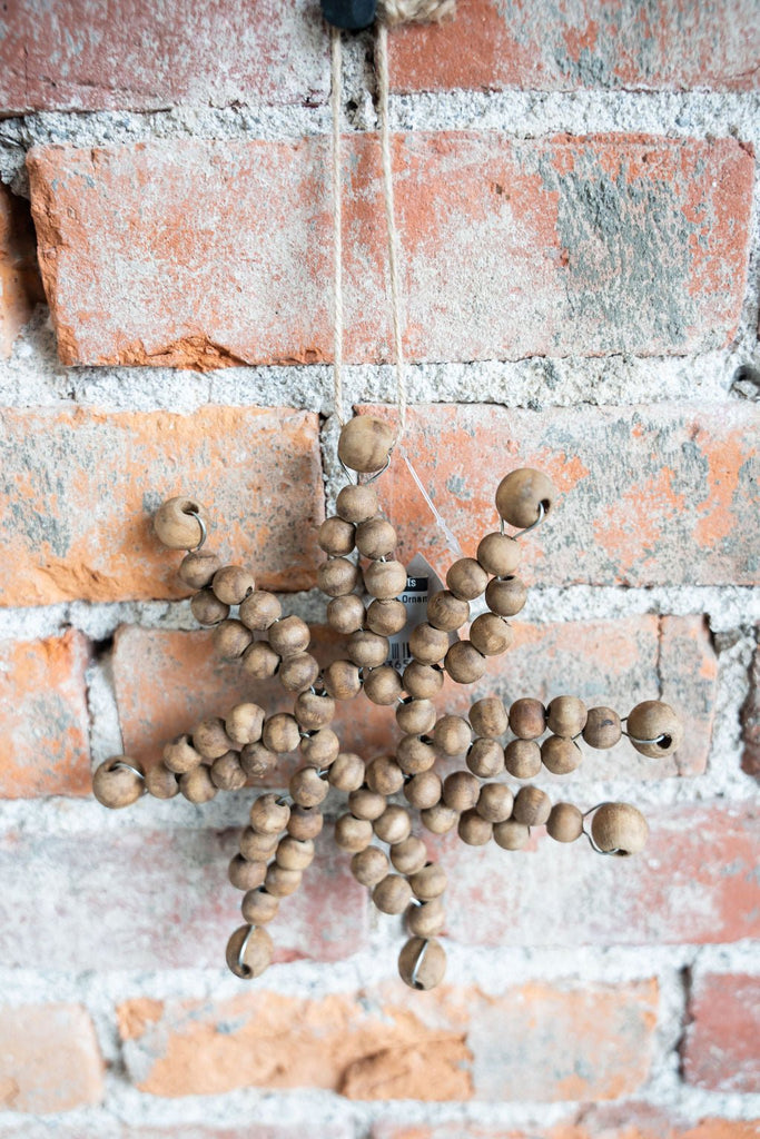 Wood Beaded Snowflake Ornaments - Betsey's Boutique Shop -